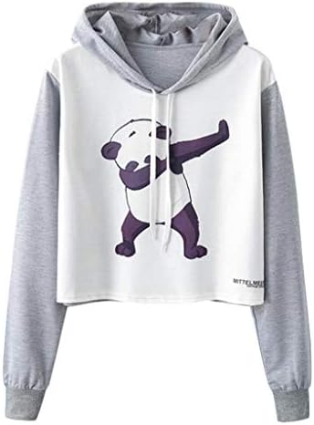 MOTOCO Ladies Casual Sweatshirt Cute Print Cat Hooded Blouse Pullover for Teen Girls Womens Tops