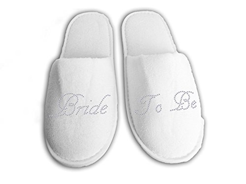 CrystalsRus Varsany Bridal Spa Set – Rhinestone Slippers + Hand Towel + Headband, Hen Party Gift, UK Made