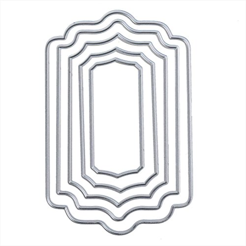 Anboo DIY Cutting Dies Flowery Pattern Metal Stencils Embossing Album Paper Card Scrapbooking Art Craft Gift (F)