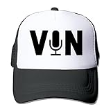 Original Vin Scully Microphone Mesh Trucker Hats cap