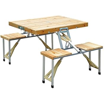 amazon.com: giantex 8 person wooden picnic table set with