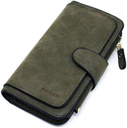 VVYDKYJYJYF Wallet Women Wallets High Quality Long Wallet Women Card Holder Ladies Purse Money Bag Army Green