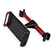 Car Headrest Mount, Lecone 360° Rotated Vehicle Seat Back Stand Bracket Holder Racket for 4.4''- 11'' Smartphones, Tablets, Kindle Fire, Nintendo Switch (Black & Red)