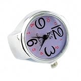 Youyoupifa Arabic Numbers Quartz Alloy Finger Ring Watch (Light Purple)