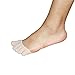 AUTPRO 2 Pairs Five Fingers Toe Socks for Women No Show, Velvet Toes, Cotton Pads, Invisible Ball of Foot Liner Covers Not Slip (Beige, Close)