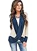 MIHOLL Women's Lightweight Criss Cross Cardigans Top Blouse (X-Large, Blue)