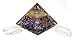 Amethyst Crystal Orgone Reiki Pyramid Kit / Includes 4 Crystal Quartz Energy Points / EMF Protection Meditation Yoga Energy Generator