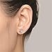 Dainty Paw Post Stud Earring - 18K Rose Gold FiII Cubic Zirconia Statement Earrings Hypoallergenic Jewelry for Puppy Lovers