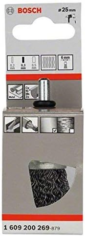 Bosch 1x PRO Steel Longlife End Brush, Crimped Wire for 6 mm Cylindrical Shank and Drill (diameter 25 mm - Image 4