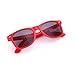 SCLM Wayfarer 80's Style Sunglasses 10 Bulk Pack Lot Neon Color Party Glasses (Red 10 Pack)