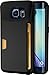 Galaxy S6 Edge Wallet Case - Vault Slim Wallet - Ultra Slim Protective Credit Card ID Cover (Silk) - Black Onyx