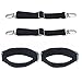 YYST 4-pc Elastic Adjustable Women's Boot Straps Pant Clips Straps Adjustable Stirrups & Leg Straps