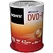 Sony 100DMR47SP 16x DVD-R 4.7GB Recordable DVD Media - 100 Pack Spindle
