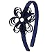 7Rainbows Grosgrain Ribbon Flower with Acrylic Diamond Headbands for Girls Toddlers Teens.