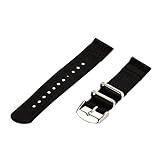 Clockwork Synergy - 2 Piece Classic NATO SS Nylon Band (20mm, Black)