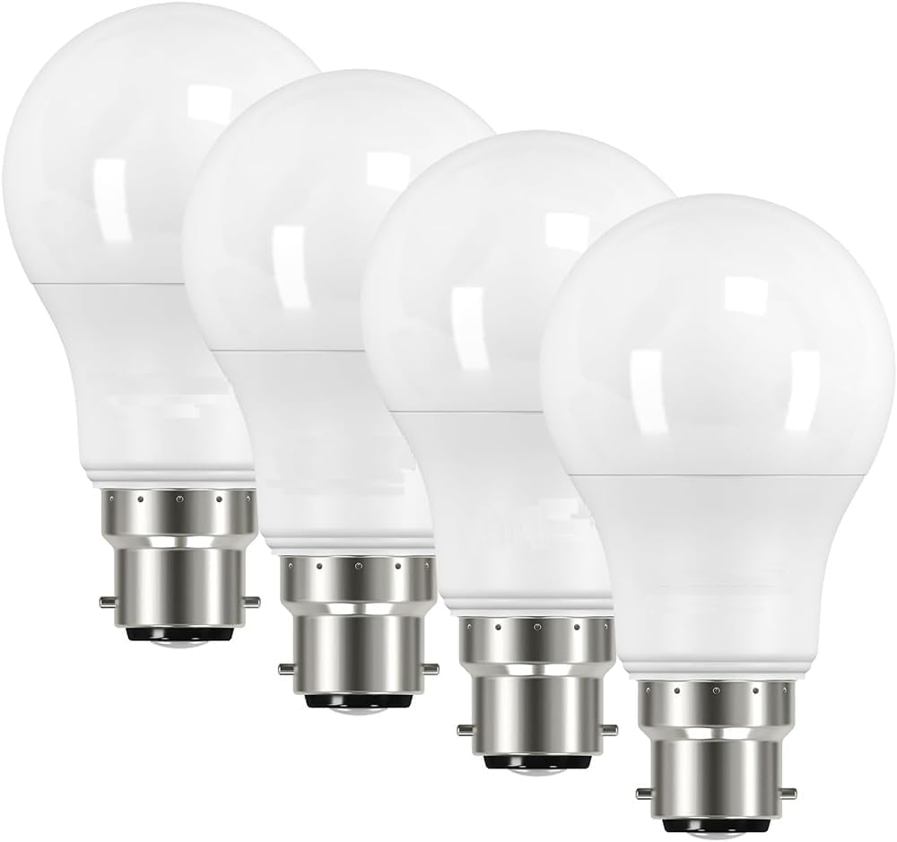 B22 Bayonet LED Bulb, Daylight 6500K, 100W 100 Watts Equivalent, 12.6W B22 GLS Bulbs, Light Bulbs, 1521 Lumen, Non-Dimmable, Pack of 4
