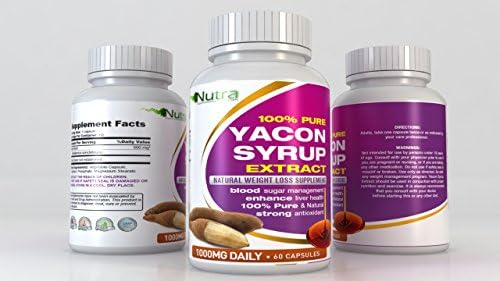 Yacon Root Extract 1000mg 100% Natural Weight Loss Yacon Root Featured on a Famous Dr Tv Show As a Powerful Weight Loss Supplement Safe &amp; Natural with Fast Results Free Shipping