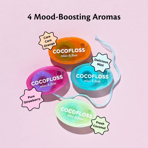 COCOFLOSS Coconut OilInfused Woven Dental Floss Sampler 4 Travel