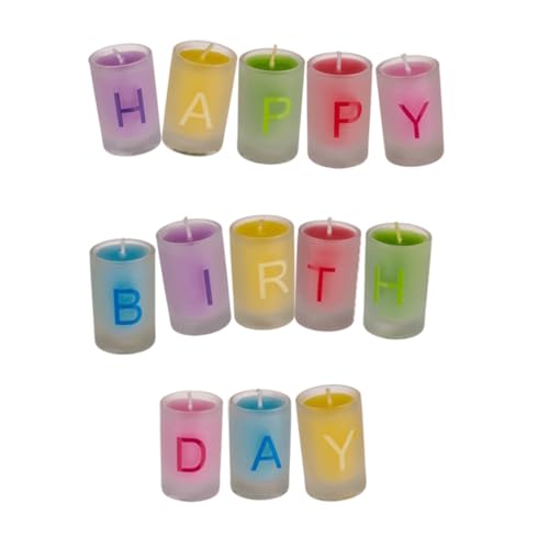 Out of the blue Bougie colorée dans Un Verre, Happy Birthday