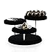 Oirlv Velvet Jewelry Towers Display Stand Organizer Rack for Bracelet,Bangle,Watch,Rings Earrings,Jewellery Holder (3 Tier,Black)