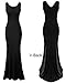 Lalagen Women's Royal Sleeveless Elegant Long Evening Dress Gowns black S