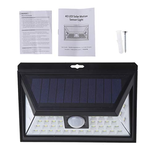 GMSP 40 Beads LED Solar Power Wall Lamp Motion Sensor Light Waterproof Security