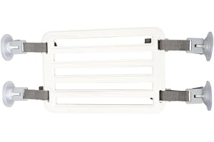 BIG GIRL SPA ESSENTIALS Portable Plastic Bathtub Foot Rest - Non-Slip, Heavy Duty Suction Cups for Stability - Ideal Bathtub Accessory for Relaxation and Comfort - Luxury Faux White with Gray Marbling Foot Rest for Bathtub