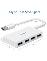 Hub USB Tainston 4 puertos USB 3.0 Ultra Slim Data Hub para Mac Windows OS y Linux