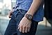 Emolly Wooden Watch for Men - Unique Conversation Piece Red Sandalwood & Ebony Black Big Face Chronograph in Wood Gift Box - Lightweight and Classy timepiece will Feel Better on Skin than Metal
