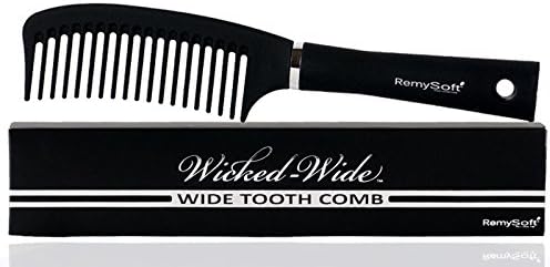 RemySoftWicked-Wide - Wide Tooth Detangling Comb - Safe for Hair Extensions, Weaves and Wigs
