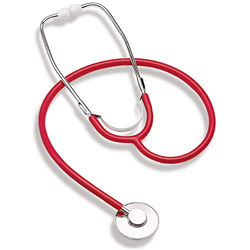 MABIS Spectrum Series Lightweight Nurse Stethoscope, Red, 30 Inch