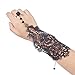 Fashewelry Gothic Victorian Lace Bracelet Rose Vampire Vintage Handmade Wedding Bridal Bracelet Ring Set for Festival Holiday Party Dress Up (Black)