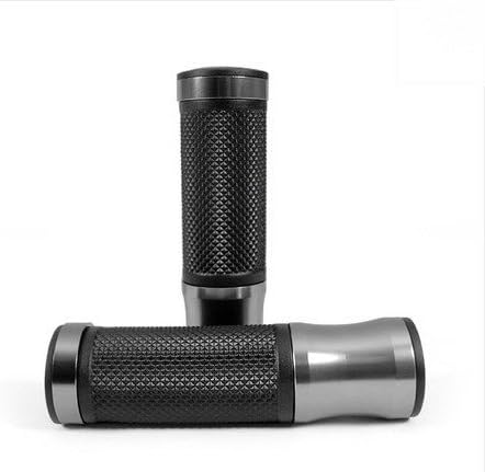 2 X 7/8"(22mm) Universal Motorcycle Parts Enduro Dual Sport Bike MX Motocross Aluminum & Soft Rubber Gel Handlebar Handle bar Grips gray (B2#) Fit for HONDA CB600F Hornet 2007-2012 (F-18/H-607)