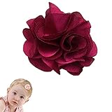 Wispy Clippy - carnation baby hair bows - great handmade baby gift(D6-hot pink)