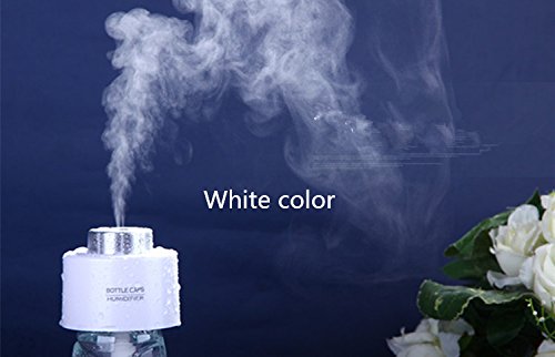 Essential Oil Diffuser Humidifier Aromabottle Usb 5v 1.5w Ultrasonic Mist Maker Foger Air Nebulizer Aroma Diffuser Aromatherapy (White)