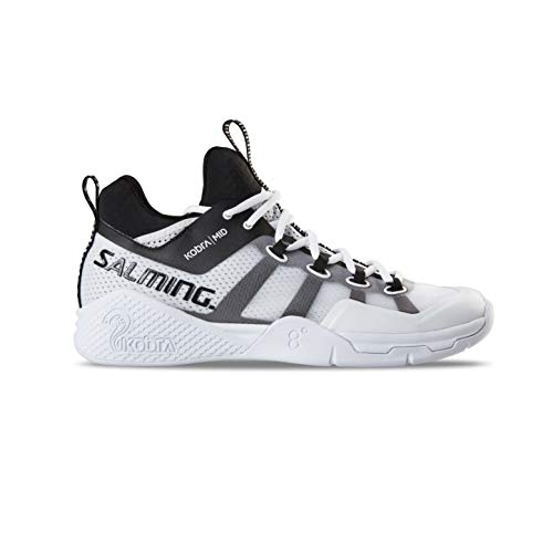 Salming Men's Kobra Mid 2 Squash Indoor Court Sports Shoes, White/Black, 7.5 - Thumbnail 5