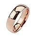 TIR-0008 Solid Titanium Rose Gold IP 6mm Wide Classic Band Ring (13)