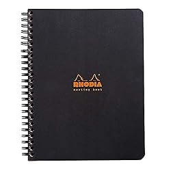 Rhodia Efficient Meeting Notebook, Black 8.25" x