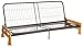 Bali Futon Sofa Sleeper Bed Frame, Queen-size, Natural Arm Finish