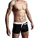 MASS21 Men's Swimming Boxer Shorts Solid Color Swimwear With Pocket & Drawstring