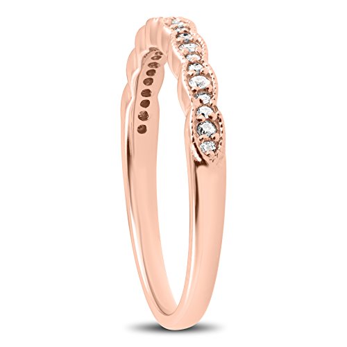 1\/5 cttw Diamond Stackable Womens Wedding Ring 14k Rose Gold  Lifestyle Updated