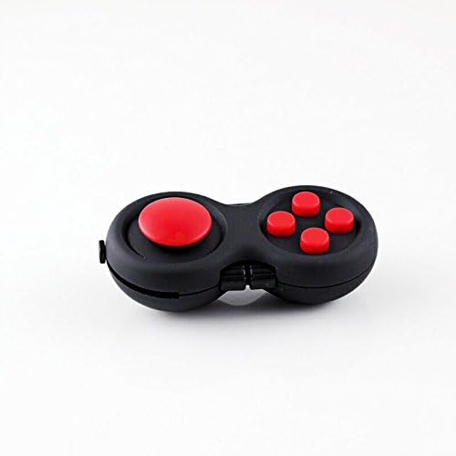 Official Stress Cube (5 COLORS) by TheStressCube.com - A Fidget Cube For Adults And Children With Anxiety, Stress, ADD & ADHD (Combat Fidget Pad (Black/Red))