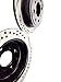 Atmansta QPD10016 Rear Brake kit with Drilled/Slotted Rotors and Ceramic Brake pads for 1993-97 Honda CIVIC