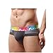 NEARTIME Men's Underwear, Mens Low Waist Boxers Briefs Men Underpants Soft Shorts … (L, E-Dark Gray)
