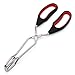 Kitchen Stainless Steel Scissor Tongs With Plastic Silicone Handle for Food Cooking Baking Barbecue BBQ Grilling 9.5 Inch (1 Piece)