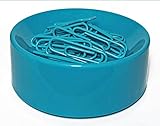 Clipwell Magnetic Paper Clip Holder, Turquoise