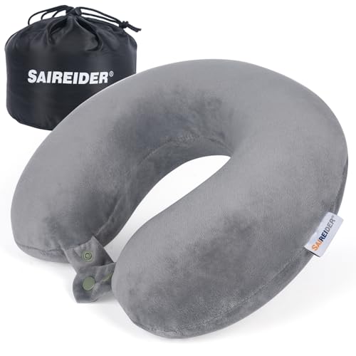 SAIREIDER Memory Foam Travel Pillow