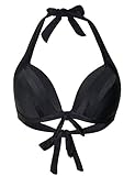 Firpearl Women Retro Halter Monroe Swimsuit Top Triangle Padded Bikini