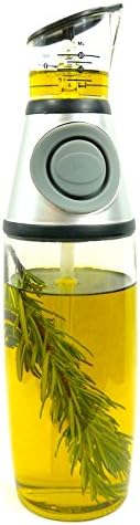 17 oz (500 ml) Glass Olive Oil Infuser with No Drip Easy Press and Measure Dispenser by AttainIt Home Goods. Treat Yourself to Fresh Tasting Herb Infused Olive Oil With Portion Control.