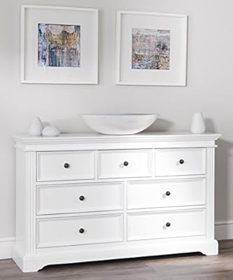 Gainsborough Large Ches Of Drawers White 3 Over 4 Chest With Deep